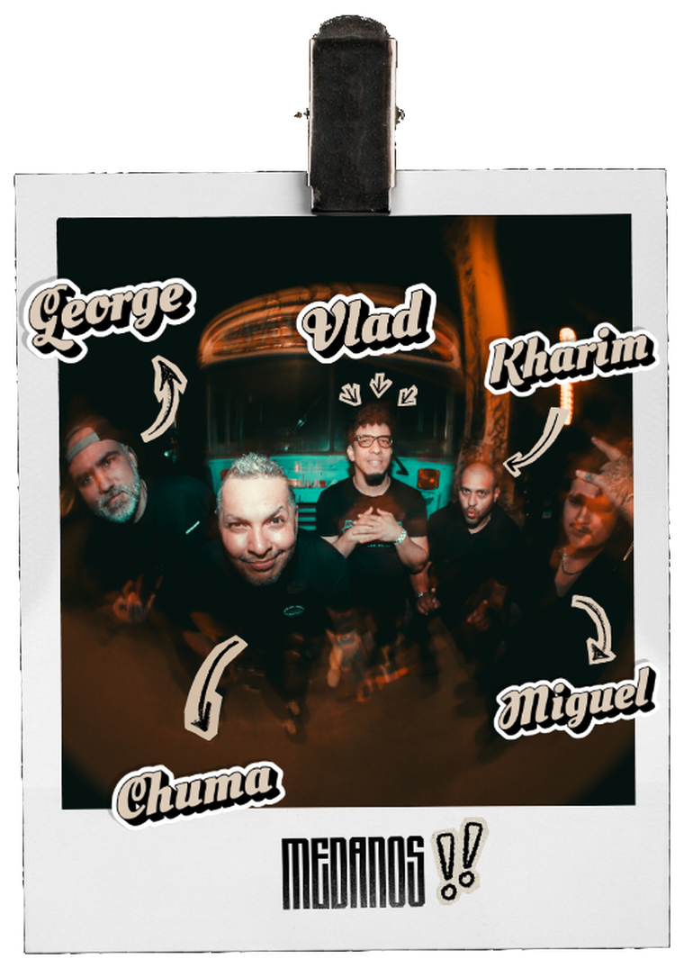 Medanos band members: Vlad, George, Kharim, Chuma and Miguel